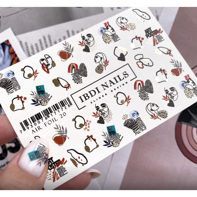 IBDI NAILS AIR FOIL 20-SLIDERS/WRAPS-Double Beauty Shop
