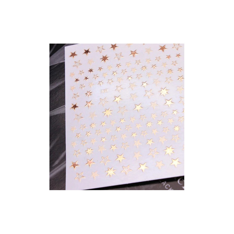 Aufkleber 3d Stars rosegold