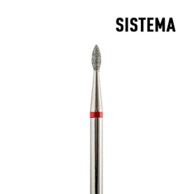 Tröpfchen 1,6 mm bis 2,5 mm rot Fräseraufsatz SISTEMA