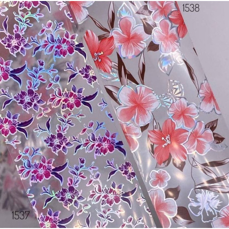 BLUMEN - Nailart Folie Holographisch ZooNail