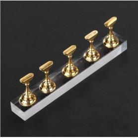 Nail Art Tips Display Halter Gold