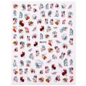 3D Aufkleber Lines 3