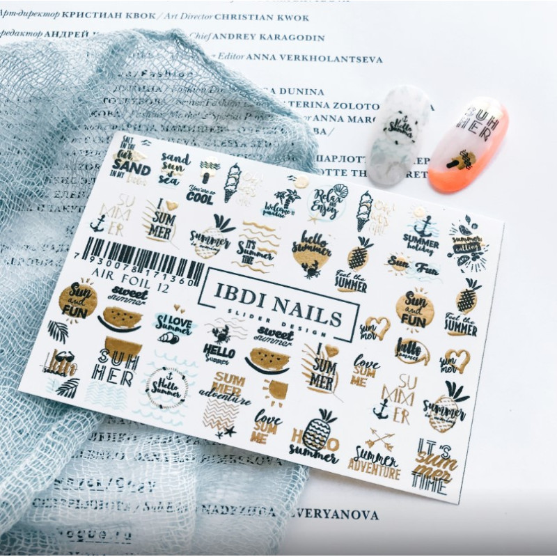 IBDI NAILS AIR FOIL 12-SLIDERS/WRAPS-Double Beauty Shop