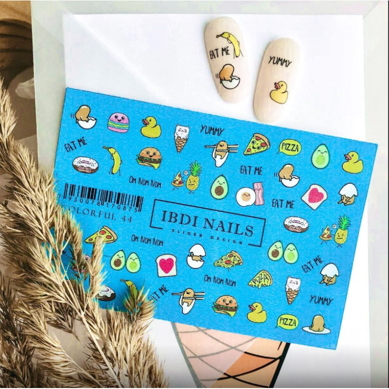 IBDI NAILS COLORFUL 44-SLIDERS/WRAPS-Double Beauty Shop