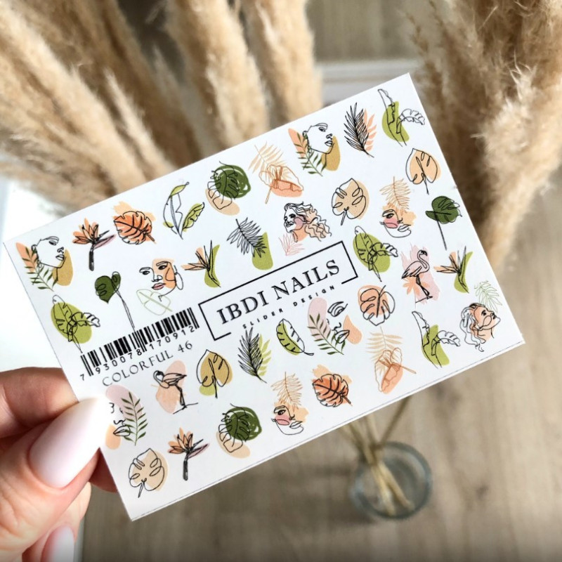 IBDI NAILS COLORFUL 46-SLIDERS/WRAPS-Double Beauty Shop