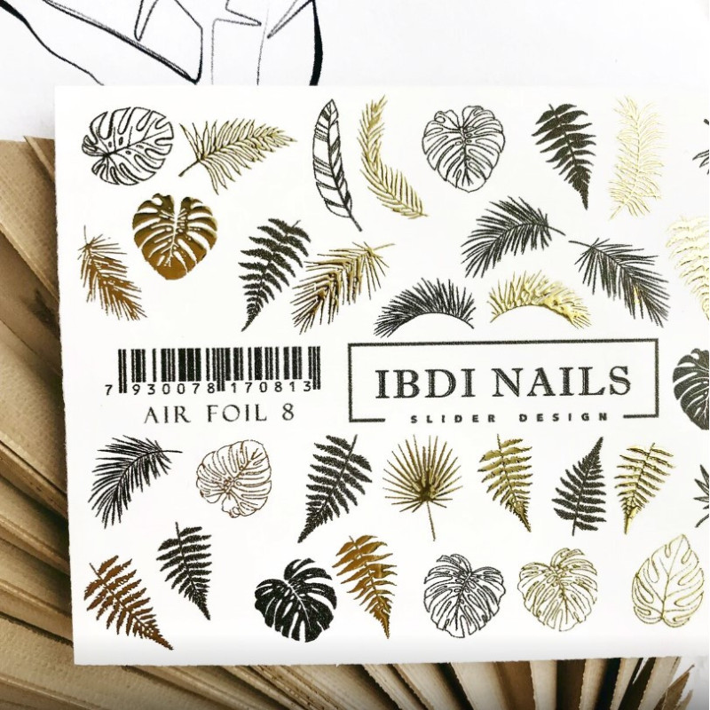 IBDI NAILS AIR FOIL 08-SLIDERS/WRAPS-Double Beauty Shop