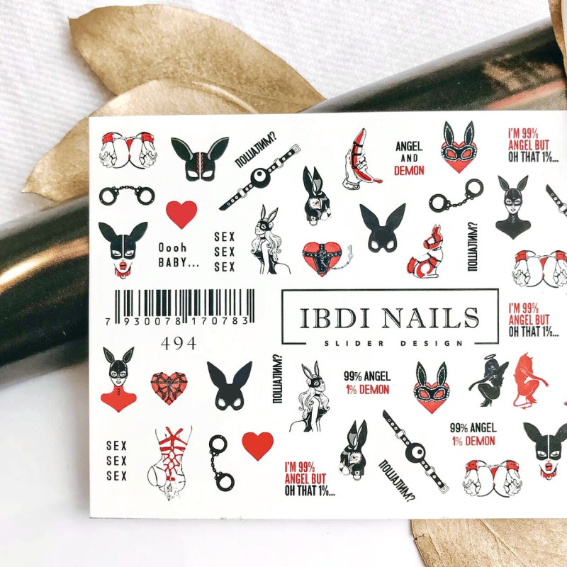 IBDI NAILS 494-SLIDERS/WRAPS-Double Beauty Shop
