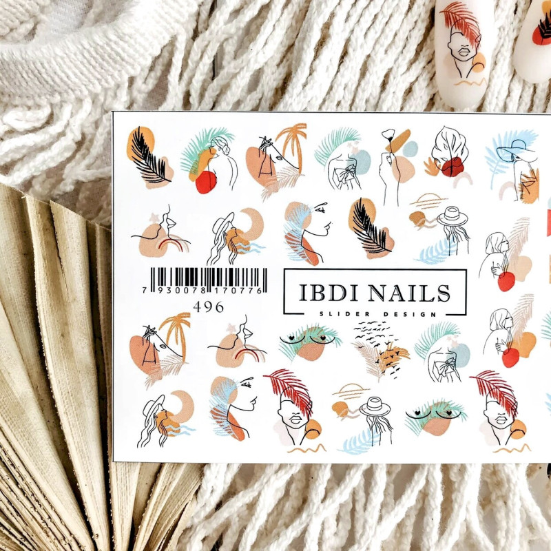 IBDI NAILS 496-SLIDERS/WRAPS-Double Beauty Shop