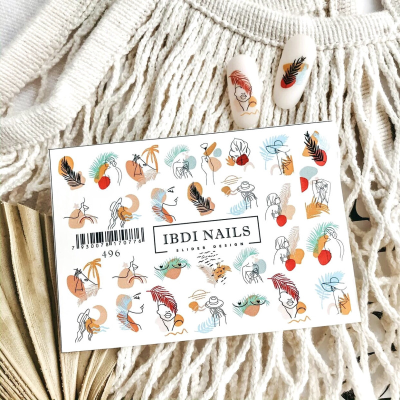 IBDI NAILS 496-SLIDERS/WRAPS-Double Beauty Shop