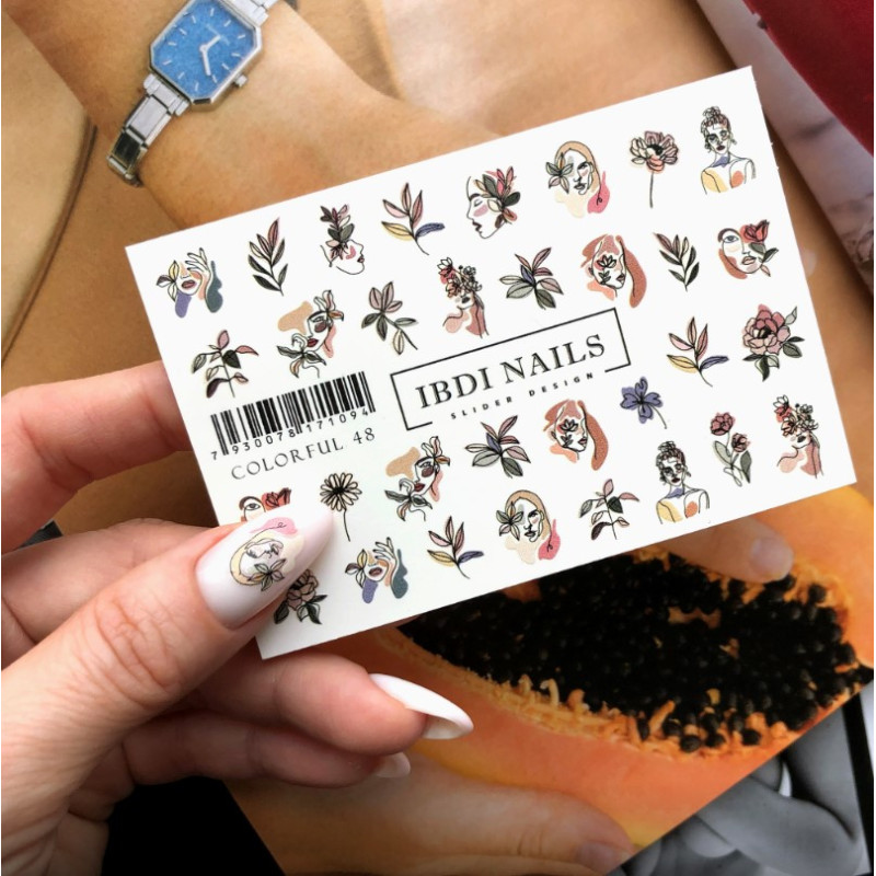 IBDI NAILS COLORFUL 48-SLIDERS/WRAPS-Double Beauty Shop