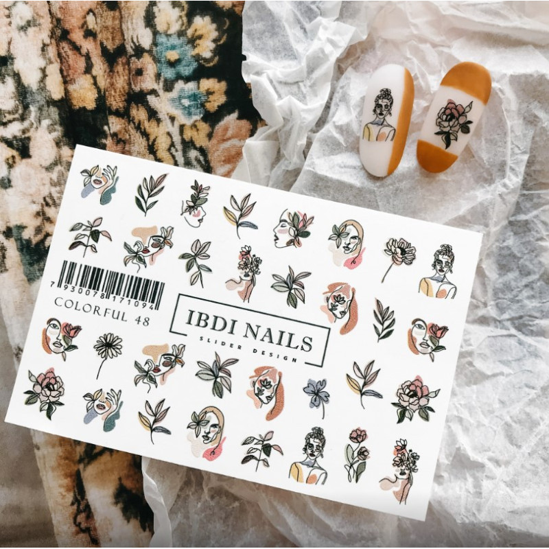 IBDI NAILS COLORFUL 48-SLIDERS/WRAPS-Double Beauty Shop