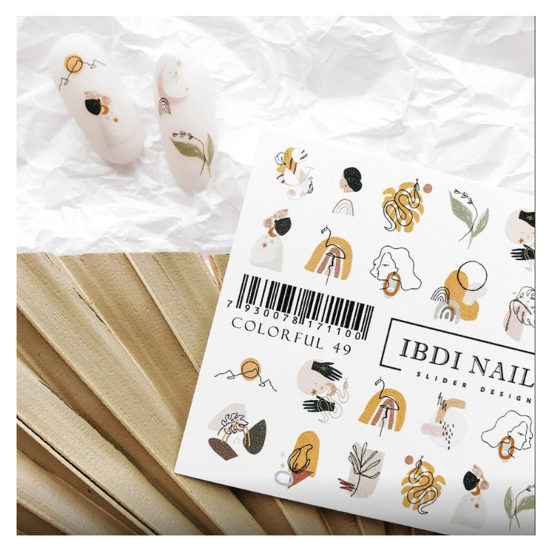 IBDI NAILS COLORFUL 49-SLIDERS/WRAPS-Double Beauty Shop