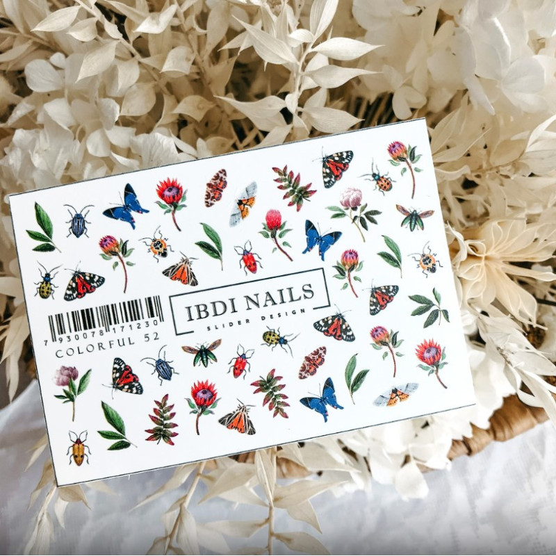 IBDI NAILS COLORFUL 52-SLIDERS/WRAPS-Double Beauty Shop
