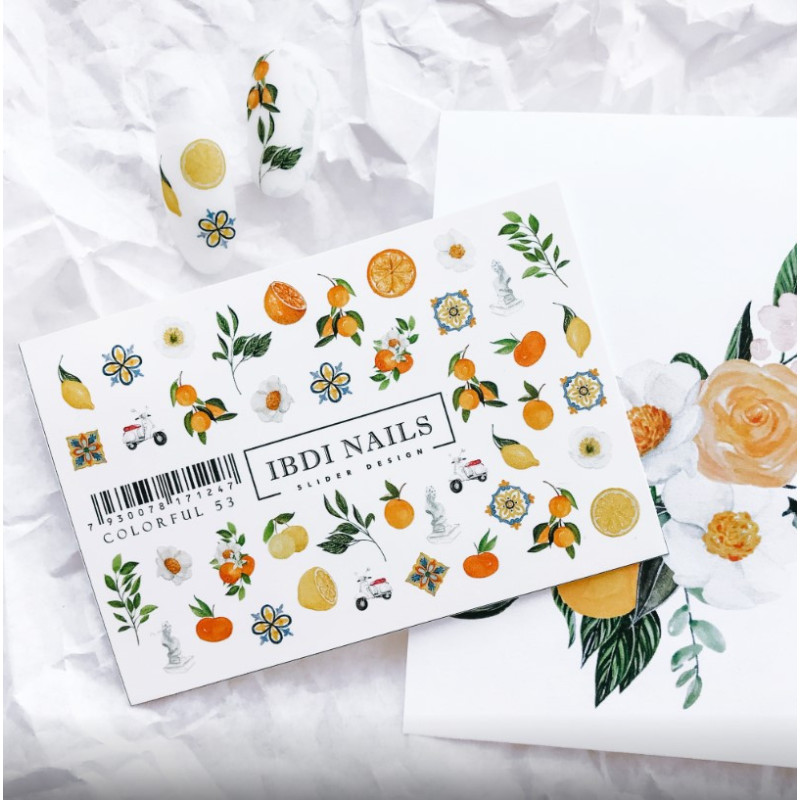 IBDI NAILS COLORFUL 53-SLIDERS/WRAPS-Double Beauty Shop