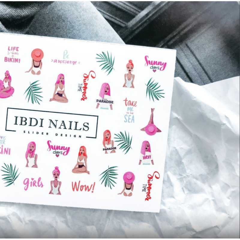 IBDI NAILS COLORFUL 57-SLIDERS/WRAPS-Double Beauty Shop