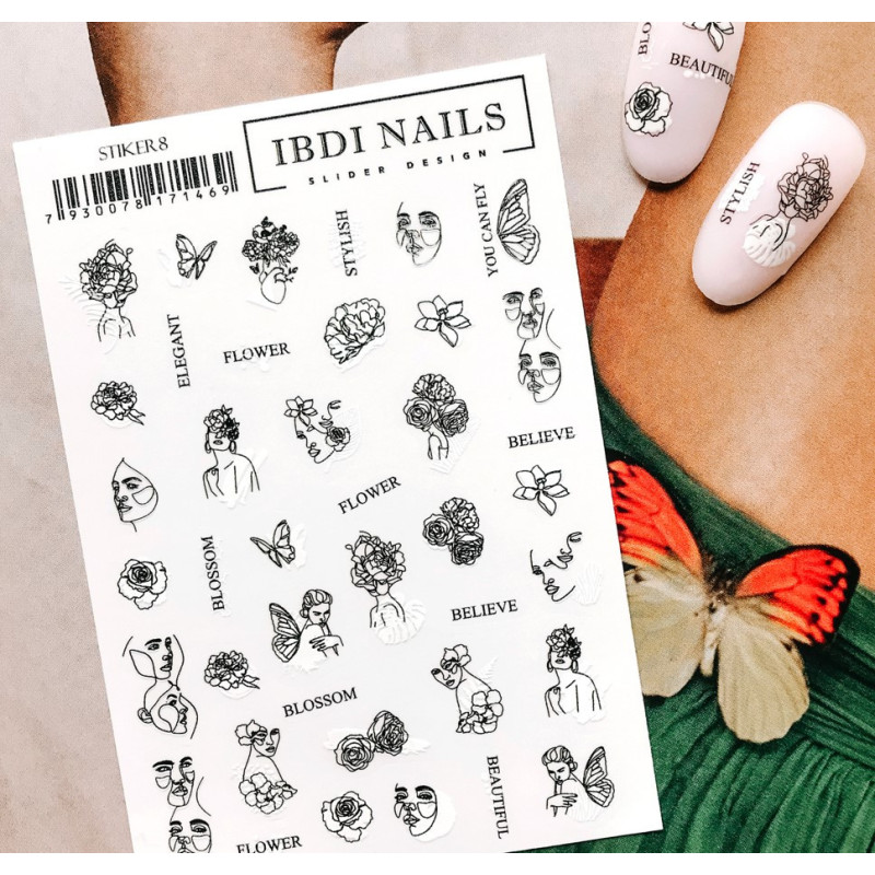IBDI NAILS STIKER 08-ART-Double Beauty Shop