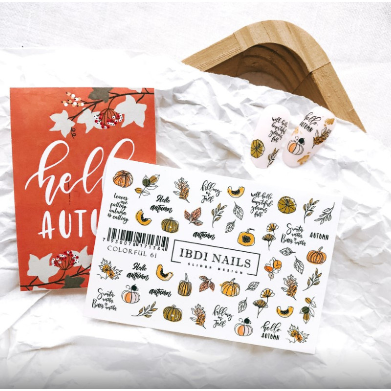 IBDI NAILS COLORFUL 61-SLIDERS/WRAPS-Double Beauty Shop