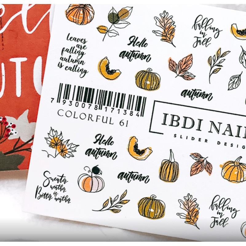 IBDI NAILS COLORFUL 61-SLIDERS/WRAPS-Double Beauty Shop