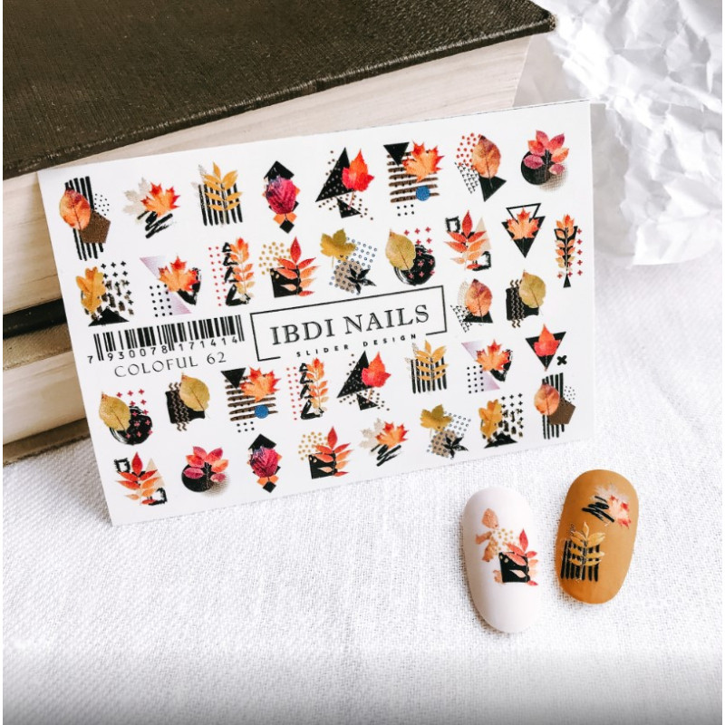 IBDI NAILS COLORFUL 62-SLIDERS/WRAPS-Double Beauty Shop