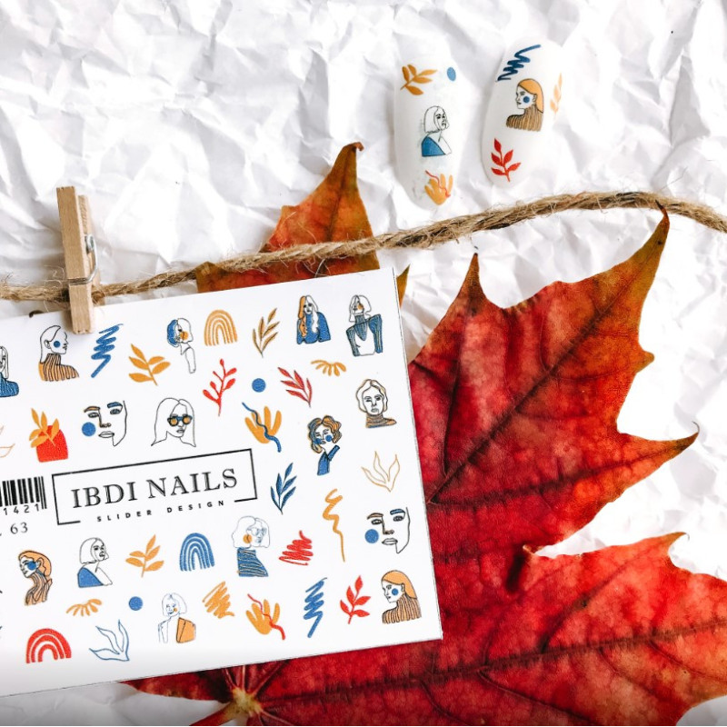 IBDI NAILS COLORFUL 63-SLIDERS/WRAPS-Double Beauty Shop