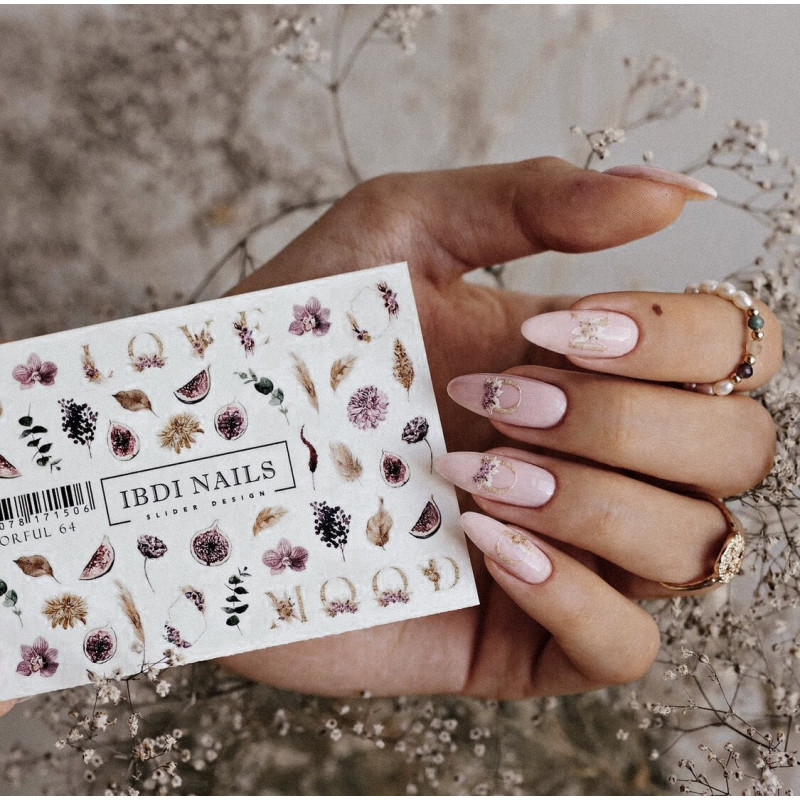 IBDI NAILS COLORFUL 64-SLIDERS/WRAPS-Double Beauty Shop