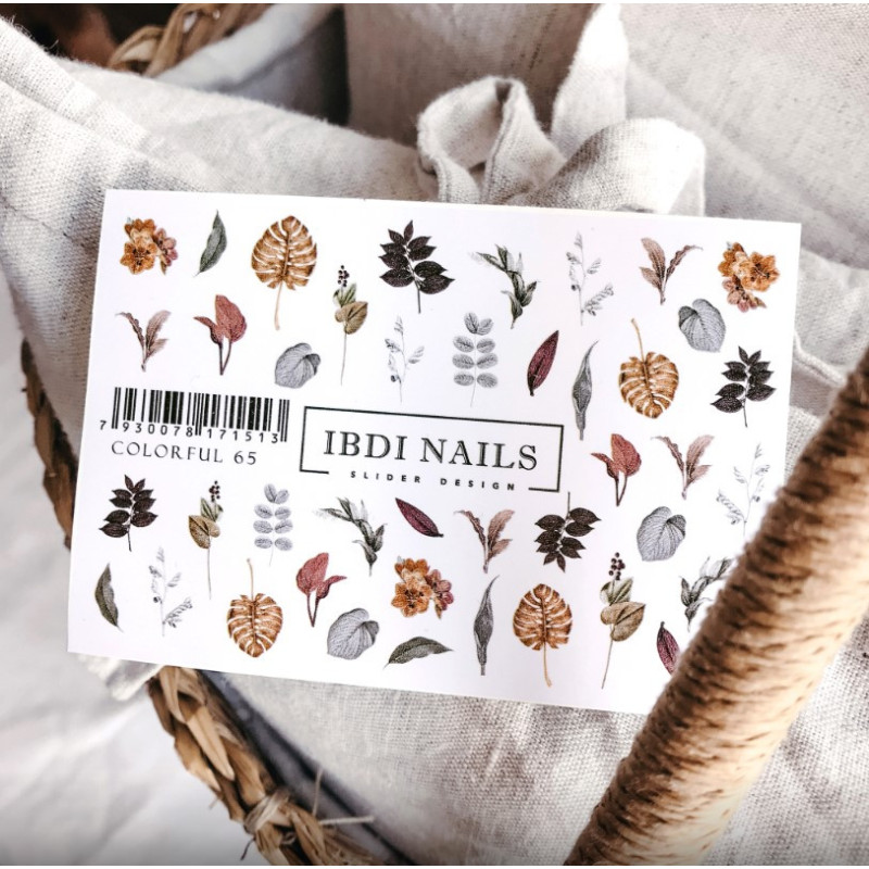 IBDI NAILS COLORFUL 65-SLIDERS/WRAPS-Double Beauty Shop