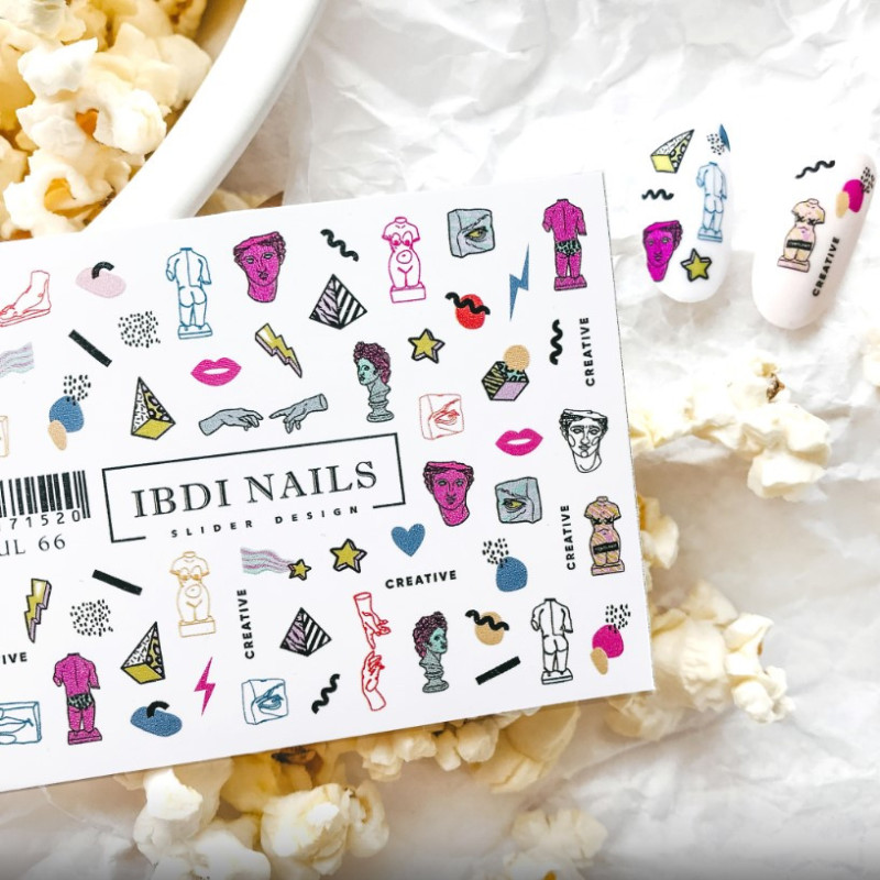 IBDI NAILS COLORFUL 66-SLIDERS/WRAPS-Double Beauty Shop
