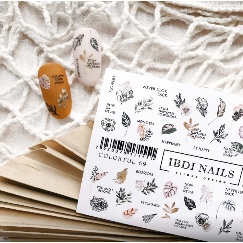 IBDI NAILS COLORFUL 69-SLIDERS/WRAPS-Double Beauty Shop