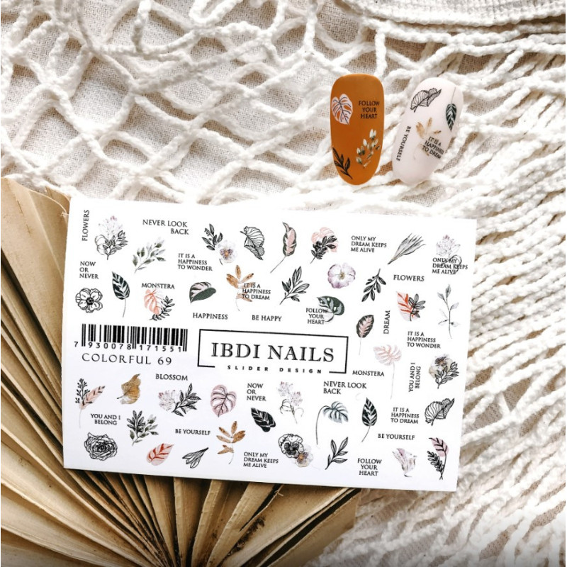 IBDI NAILS COLORFUL 69-SLIDERS/WRAPS-Double Beauty Shop