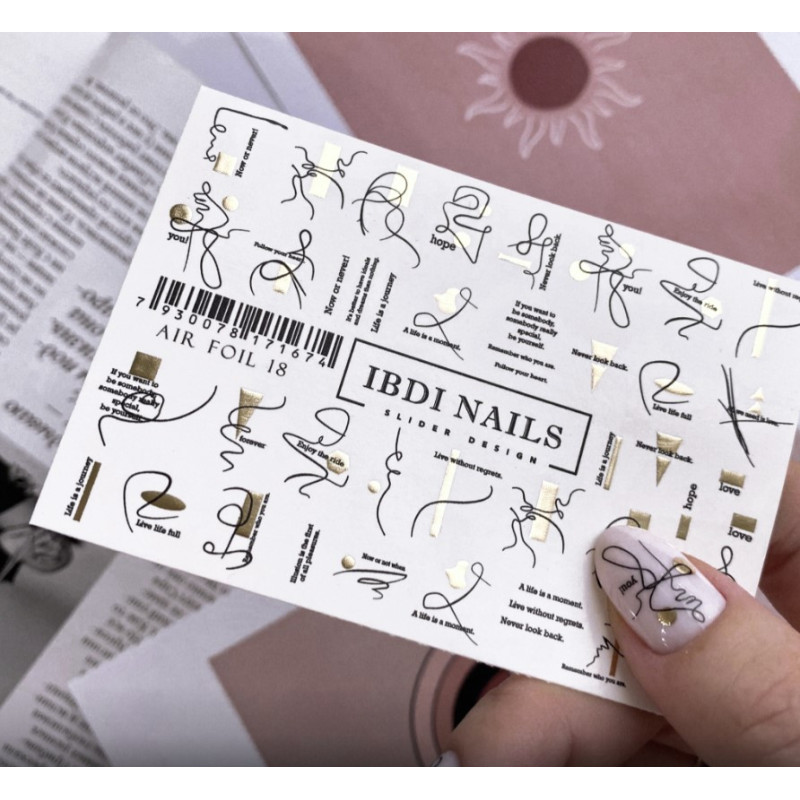 IBDI NAILS AIR FOIL 18-SLIDERS/WRAPS-Double Beauty Shop