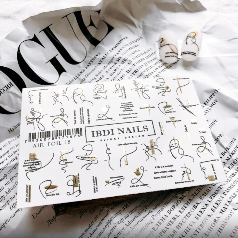 IBDI NAILS AIR FOIL 18-SLIDERS/WRAPS-Double Beauty Shop
