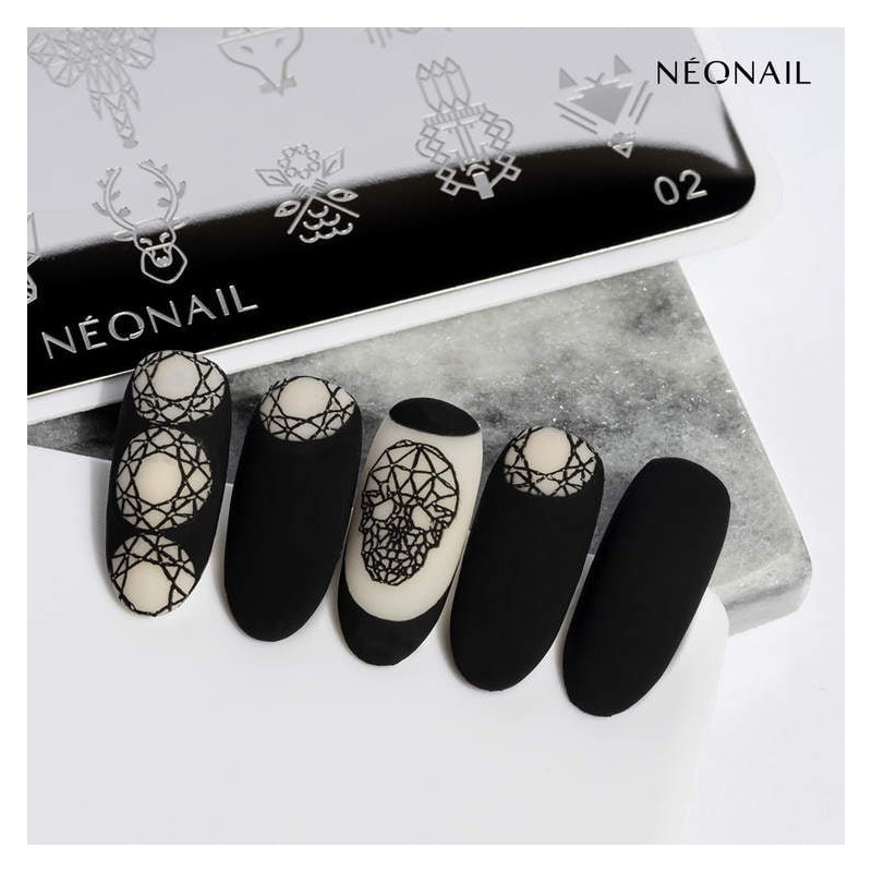 Stamping Schablone 02 Neonail-ALLE SCHABLONEN-Double Beauty Shop