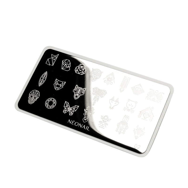 Stamping Schablone 02 Neonail-ALLE SCHABLONEN-Double Beauty Shop