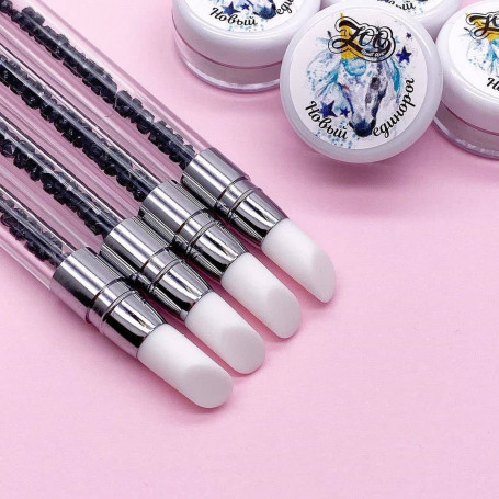 SCHWARZ - Nailart Pinsel SILICON