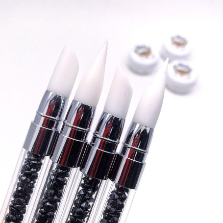 SCHWARZ - Nailart Pinsel SILICON