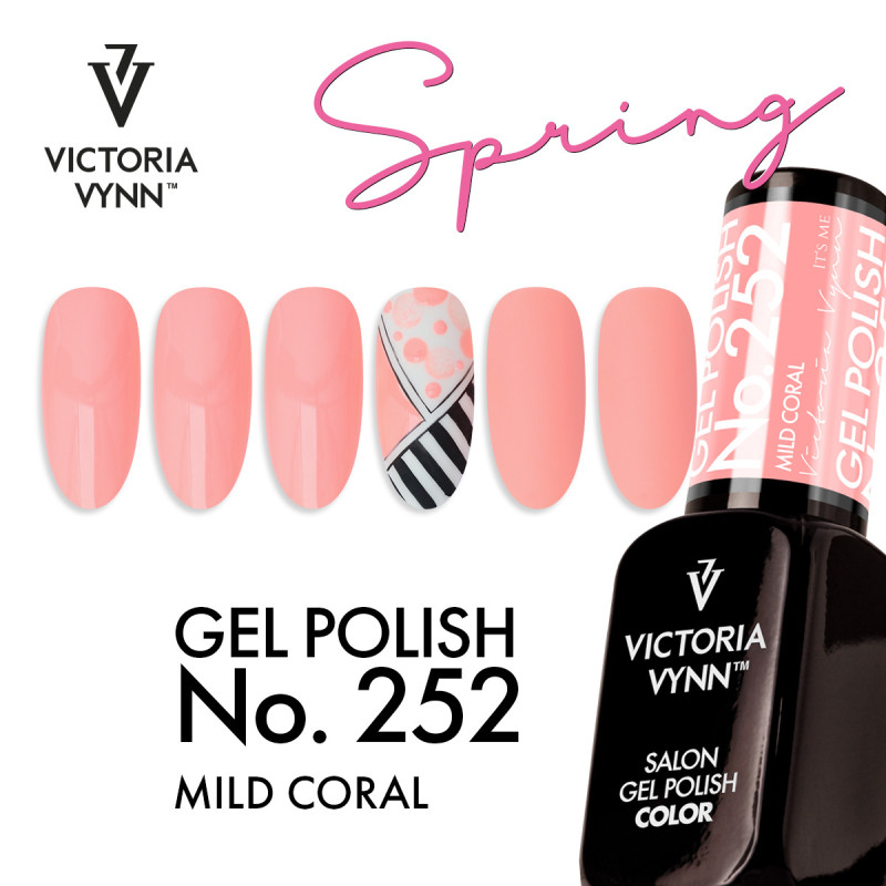252 Mild Coral Gel polish 8ml VICTORIA VYNN-Online-Shop-Double Beauty Shop