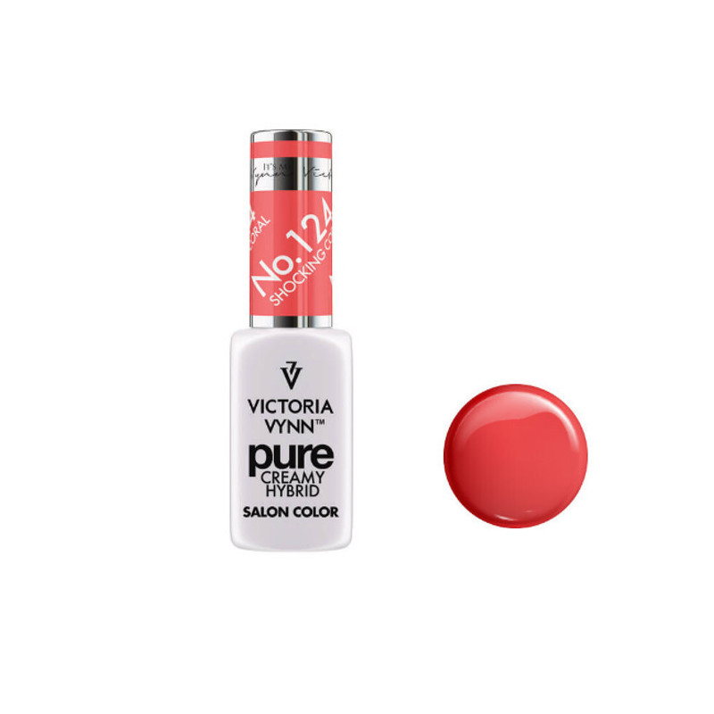 124 Shocking Coral — Gel polish Pure Creamy 8ml VICTORIA VYNN-Online-Shop-Double Beauty Shop