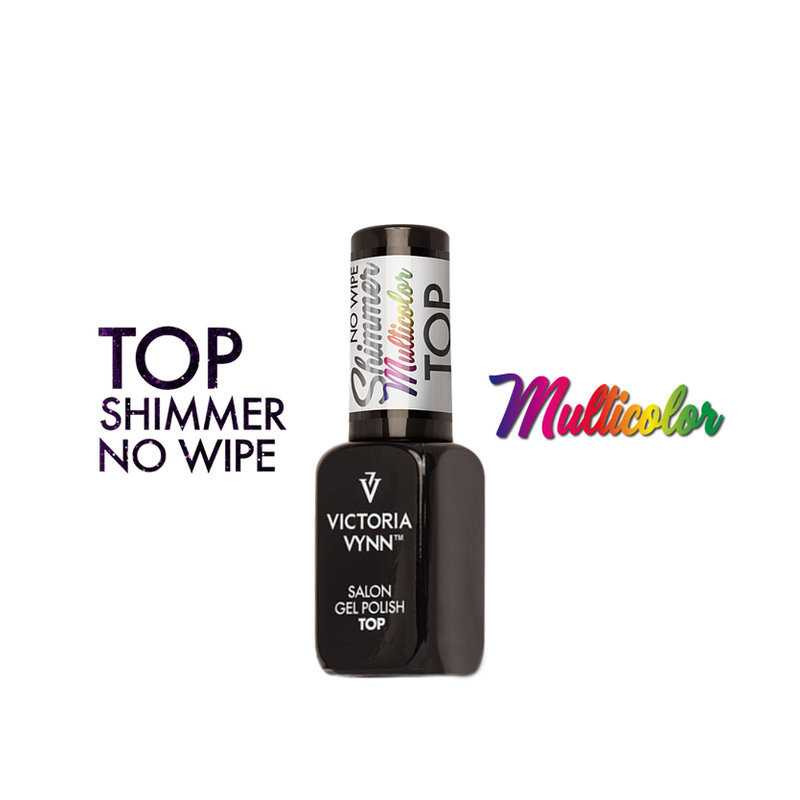 Top Shimmer Multicolor — No WIPE Top Coat 8ml VICTORIA VYNN-Base und Top-Double Beauty Shop