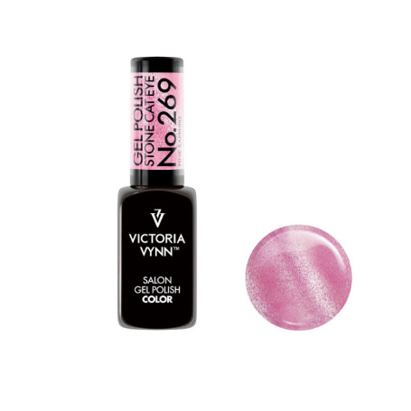 269 Pink Saphire Stone Cat Eye Gel polish 8ml VICTORIA VYNN