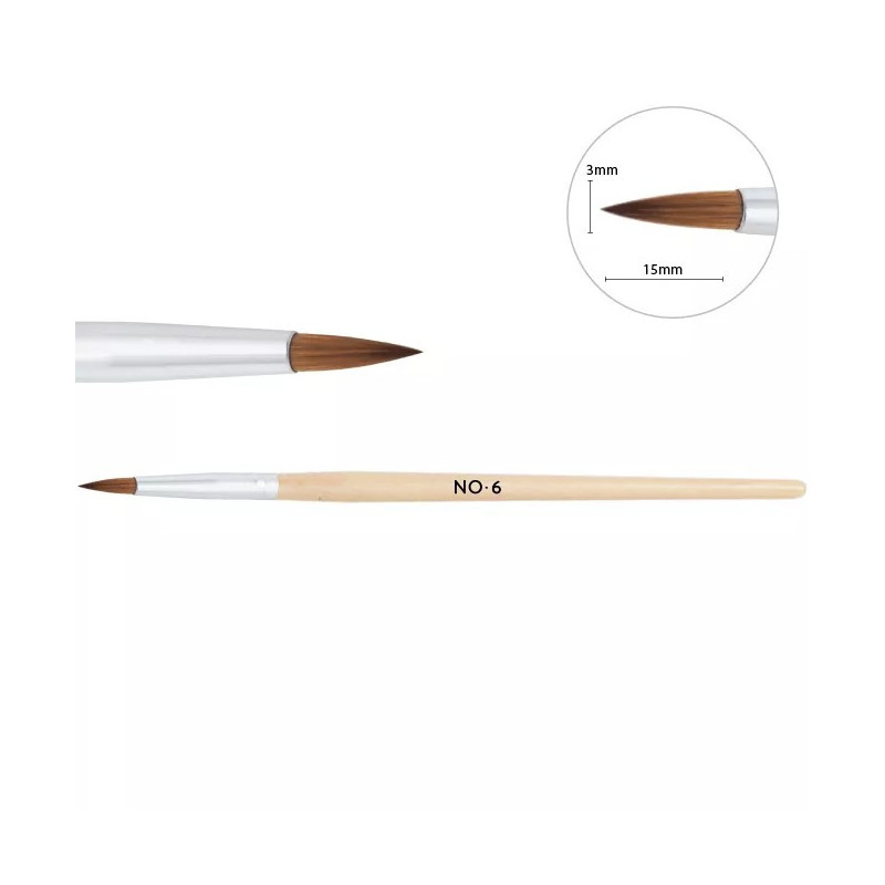 ACRYLPINSEL 6 Konus Neonail-PINSEL FÜR ACRYL-Double Beauty Shop