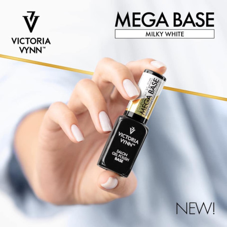 MILKY WHITE — Mega Base (Rubber Base coat) 8 ml VICTORIA VYNN