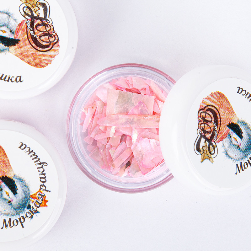 Light rose Muschelsplitter  — Perlmutt Nailart ZooNail