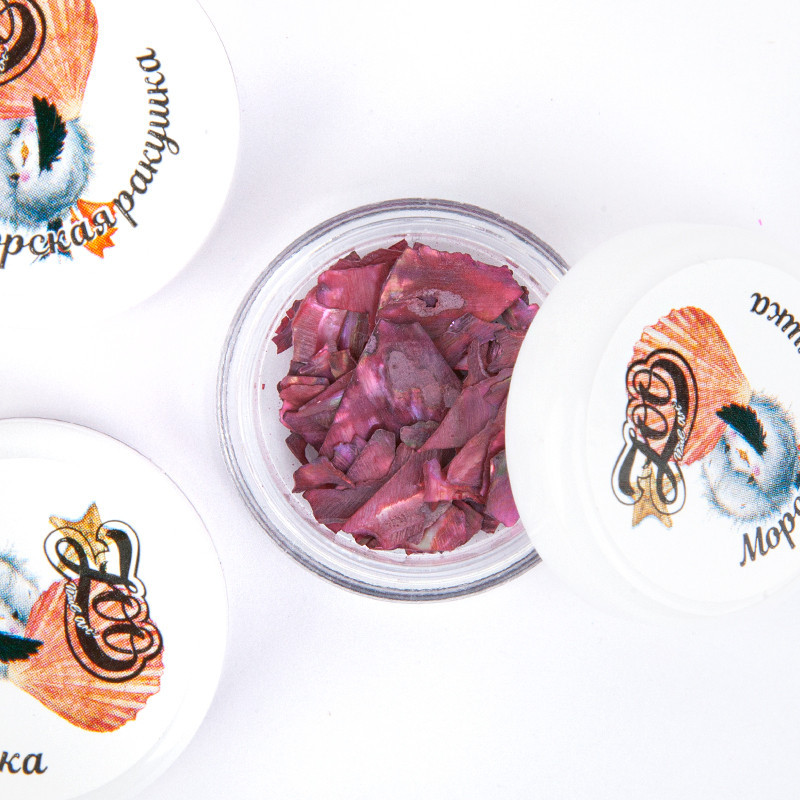 ROT - Muschelsplitter  — Perlmutt Nailart ZooNail