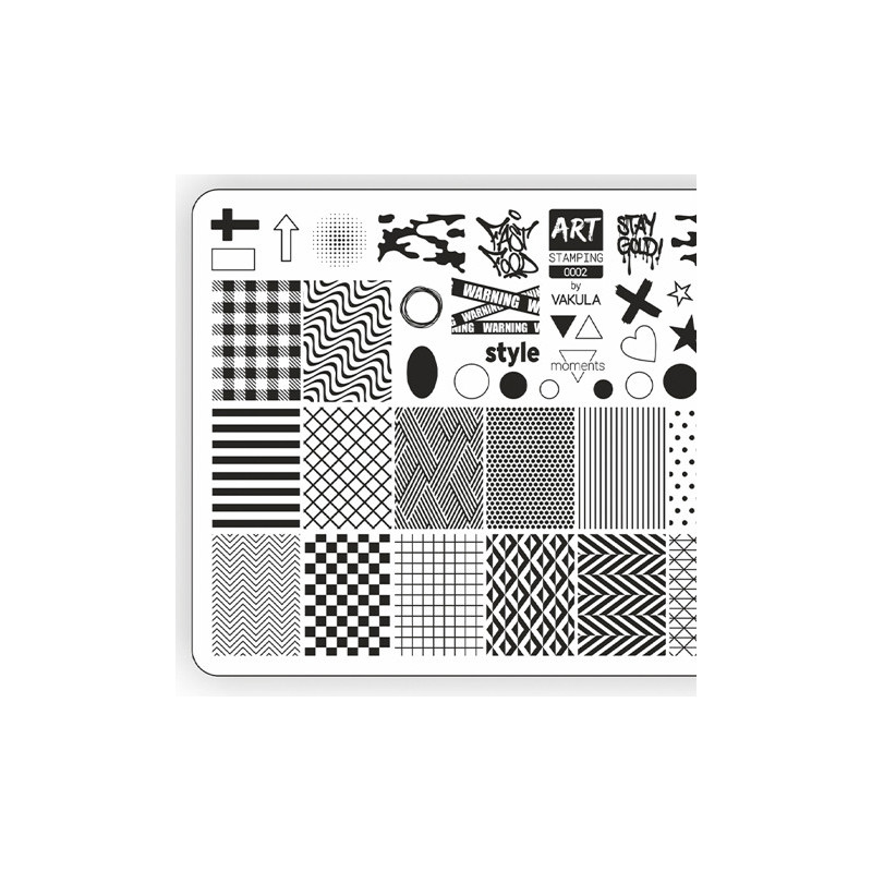 0002 by Vakula Matte stamping schablone + design blatt ART STAMPING
