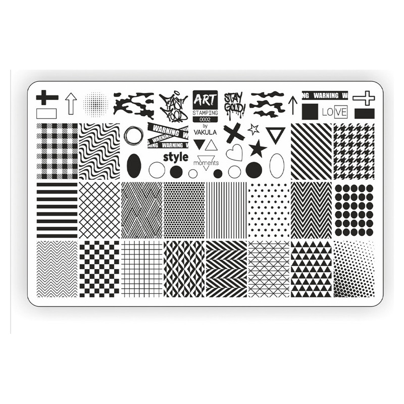 0002 by Vakula Matte stamping schablone + design blatt ART STAMPING-ALLE SCHABLONEN-Double Beauty Shop