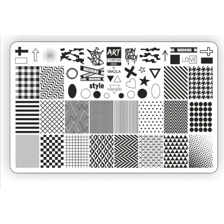 0002 by Vakula Matte stamping schablone + design blatt ART STAMPING