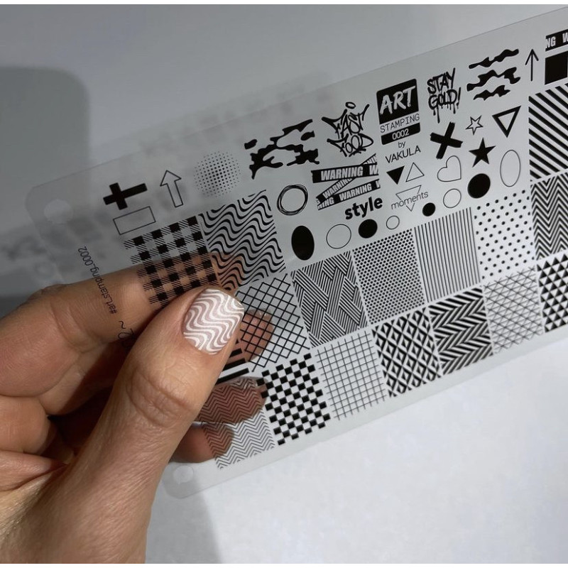 0002 by Vakula Matte stamping schablone + design blatt ART STAMPING-ALLE SCHABLONEN-Double Beauty Shop