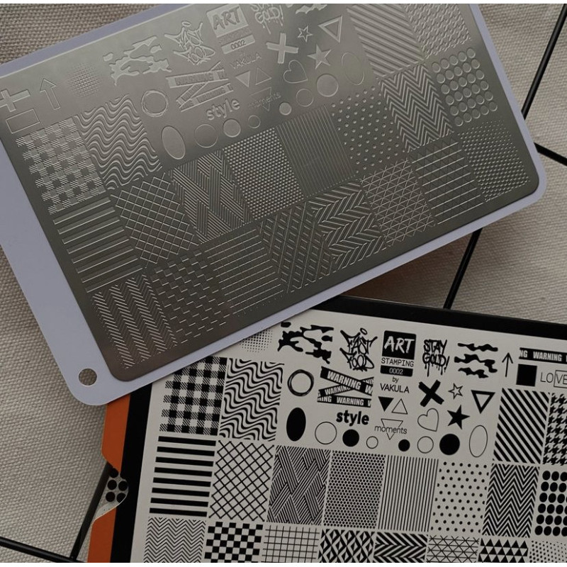 0002 by Vakula Matte stamping schablone + design blatt ART STAMPING-ALLE SCHABLONEN-Double Beauty Shop