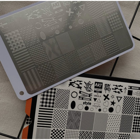 0002 by Vakula Matte stamping schablone + design blatt ART STAMPING