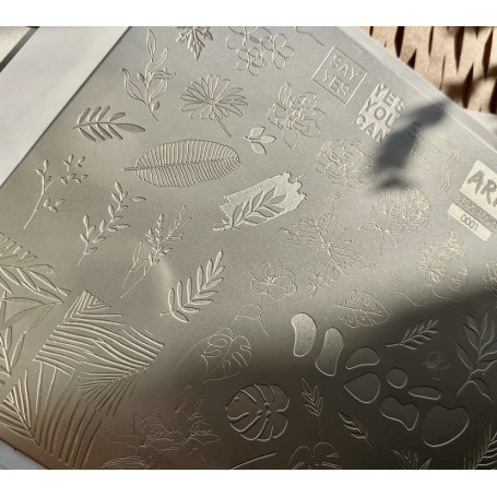 0001 Matte stamping schablone + design blatt ART STAMPING